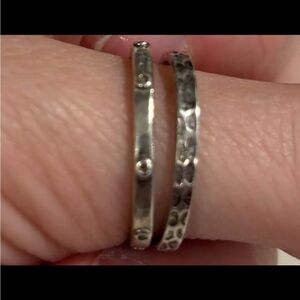 Sterling Silver Rings Both Size 8